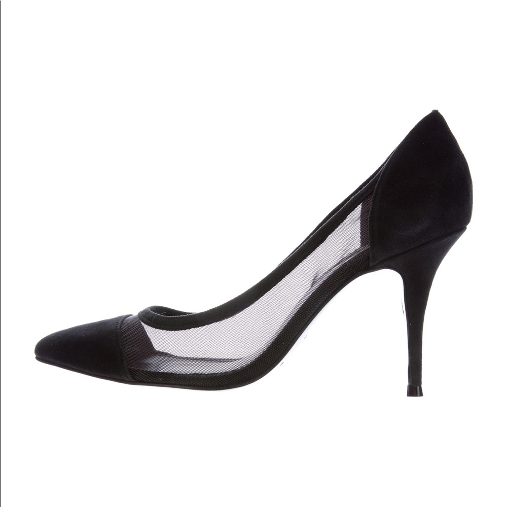 Authentic Sandro Annie mesh pumps